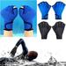 Walbest 1 Pair Swimming Webbed Gloves Swim Training Neoprene Gloves with Wrist Strap Fitness Water Resistance Training Gloves for Swimming Diving