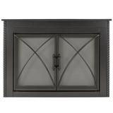 Pleasant Hearth Albus Collection Fireplace Glass Door Large