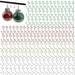 200pcs Ornament Mini S-Shaped Hooks Metal Wire Hanging Hooks Storage Box Christmas Balls Party Decorations Xmas Tree Ornament Hangers Green Red Gold Silver