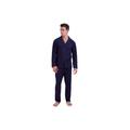 Men's Big & Tall Knit Pajama Set Pajamas by Hanes in Navy (Size XL)