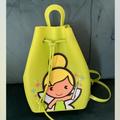 Disney Bags | Disney Store Mxyz Jelly Silicone Tinkebell Backpack Green Draw Strings 10x7x3” | Color: Green/Yellow | Size: Os
