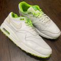 Nike Shoes | Nike Air Max 1 Chlorophyl Clash Pack Nrg Size 11.5 Womens White Green Shoes | Color: Green/White | Size: 11.5