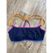 Athleta Swim | Athleta Womens Kapalua Bikini Swimsuit Top Adjustable Straps Blue Size 32d/Dd | Color: Blue/Purple | Size: 32d/Dd