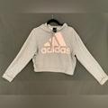 Adidas Tops | Adidas Women’s Cropped Hoodie - Grey And Pink - Size Extra Large (Xl) | Color: Gray/Pink | Size: Xl