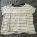 American Eagle Outfitters Tops | American Eagle White & Black Striped T-Shirt, Size L | Color: Black/White | Size: L