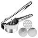 ZLASS Potato Ricer，Cauliflower Ricer，Heavy Duty Stainless Steel Potato Ricer And Masher，Vegetable Ricer And Fruit Ricer With 3 Interchangeable Discs， Purees Juicer Vegetable Strainer Kitchen Gadget