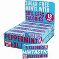 Mintastic® Peppermint XL Mints | 9 Calories | Sugar Free Mints | 90% Less Calories | Erythritol | Low Calorie | Plant Based | Aspartame Free | Vegan | Sugar Free Sweets | 20 Packs (360 Mints Candy)
