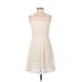 BB Dakota Casual Dress - A-Line: Ivory Jacquard Dresses - Women's Size 4