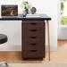 Ebern Designs Bucherie 5-Drawer Mobile Vertical Filing Cabinet Wood in Brown | 26 H x 15.7 W x 15.7 D in | Wayfair 06584D208FB141F8BEDA58CA43133BE2