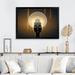 Bungalow Rose Contemporary Buddha in Gold & Black - Print on Canvas Metal in Brown/White | 30 H x 40 W x 1.5 D in | Wayfair