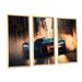 Latitude Run® Futuristic Black Bugatti Sports Car Racing II - 3 Piece Print on Canvas in White | 20 H x 36 W x 1 D in | Wayfair