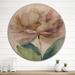 Red Barrel Studio® Pink Peony Blossoming VI - Floral Peony Wood Wall Art - Natural Pine Wood in Brown/Green/Pink | 23 H x 23 W x 1 D in | Wayfair