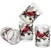 The Holiday Aisle® 14-Ounce 22k Gold Rim DOF Double Old Fashioned Set of 4 - Cardinal Holly Berries in Red/Yellow | 4.25 H x 3.375 W in | Wayfair