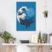 Dovecove Drenla Shark Wave - Unframed Print on Wood in Blue/Brown/White | 26 H x 18 W x 1.5 D in | Wayfair A3675BE3A6E24FB892AE20328F8B4153