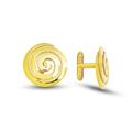 Victorian Cufflink, Round Cufflinks Jewelry, Snail Inspired Cufflink Accessory, Limited Edition Gold Plated Vintage