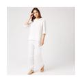 James Lakeland Womens Cowl Neck Linen Blouse - White - Size 10 UK