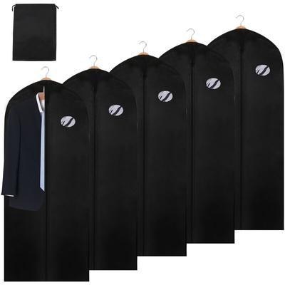 6x sac à vêtements noir housse de protection sac de voyage avec sac à chaussures 15060CM - Noir