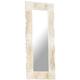 Miroir mural, Miroir Luxueux, Miroir chambre Blanc 110x50 cm Bois de manguier massif OIB6032E