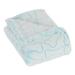 Contemporary Home Living Soft Blue and White Plush Embossed Bone Pet Blanket 36 x 48