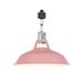 FSLiving H-Type Track Lighting E26 Base Industrial Adjustable Angle Lamp Pink Metal Shade with Chrome Socket Track Light Fixture for Slope Ceiling Gimbal Bulb and Track Not Included - 1 Light