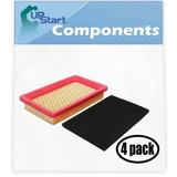 4-Pack Replacement for Ariens 21543500 Air Filter and Pre Cleaner - Compatible with Ariens 1408301-S1 Filter & Pre-Filter