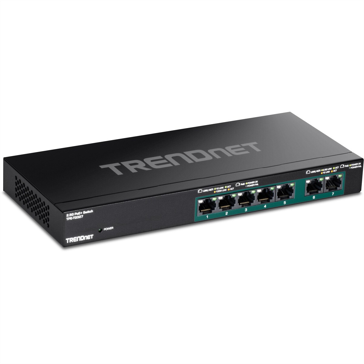 TRENDnet TPE-TG327 7-Port PoE+ Switch Multi-Gigabit Image