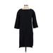 Ann Taylor Casual Dress - Shift: Black Solid Dresses - Women's Size X-Small