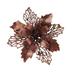 Farfi Christmas Flowers Fine Workmanship Not Wither No Withering Weather-resistant Wide Application Plastic Artificial Plants Handcraft for Home (Coffee)