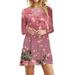 KaLI_store Womens Tops Dressy Casual Summer Dress for Women Wedding Guest Tie Back for Women Casual Beach Ruffle A-Line Mini Dresses K S