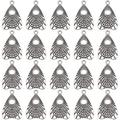 20Pcs Thai Sterling Silver Plated Ouijas Planchette Charms Evil Eye Moon Phase Charm Triple Goddes Moon Egyptian Magic Charms for Jewelry Making Charms DIY Necklace Earring Crafts