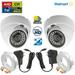 Evertech 1080p HD 4in1 AHD TVI CVI Analog Indoor Outdoor Dome Camera with power supply adapter and 50ft pre-made cable (2 pack) for security surveillance systems