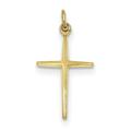 Sterling Silver & 24K Gold -Plated Passion Cross Charm (27 X 14) Made In United States qc5454
