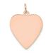 14k Rose Gold Plain .027 Gauge Engraveable Heart Disc Charm