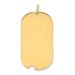 14k Plain .035 Gauge Engraveable Dog Tag w/Notch Disc Charm in 14k Yellow Gold