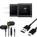 OEM EP-TA20JBEUGUS 15W Adaptive Fast Wall Charger for Sony Xperia XA1 Ultra Includes Fast Charging 6FT USB Type C Charging Cable and 3.5mm Earphone with Mic â€“ 3 Items Bundle - Black