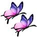 Butterfly Wall Decals - 2Pcs Butterfly Garden Stakes Vibrant Finish Outdoor Lawn Garden Insert Art Sign Yard Decor