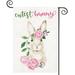 Home Garden Vintage Easter Bunny Easter Flag 12x18 Inch Double Sided Easter Garden Flag for Outdoor House Flag Yard Decoration