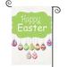Happy Easter Day Garden Flag Double Sided 12 x 18 Inch Polyester Easter Garden Flag for Outdoor Yard & Home Decorations