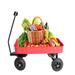Branax Folding Wagon Cart for Kids Heavy-Duty Garden Wagon Cart with Air Tires Wagon Cart for Beach All Terrain Cargo Wagon with 280lbs Weight Capacity Red