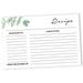 Inkdotpot Recipe Card 6x4 inch Single-Sided Recipe Design Cards Greenery Recipe Cards Wedding-Bridal Shower-Baby Shower- Pack of 50