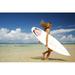 Hawaii Kauai Tunnels Beach Surfer Girl Enjoying A Day Out. by Kicka Witte / Design Pics (17 x 11)