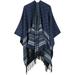 PIKADINGNIS Wrap Shawl Poncho for Women Knit Cashmere Feel Cape Pashmina for Cold Weather