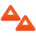 YIMIAO 2 Pcs Triangle Marker Discs Bright Colors Triangle Shape Wear-resistant Multipurpose Eye-catching Football Training with Hole Sturdy Soccer Roadblocks Football Training Supplies