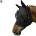 New Anti-uv/anti-mosquito Horse Fly Mask Mesh Eyes Ears Protection Cover Adjustable For Equine Riding Equestrian Fly Veil Equestrian For Pony/cob/horse J3L9