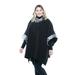 Linda Anderson Le Moda Liza Cozy Coat Fleece Poncho with Faux Fur Trim