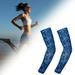 Grofry 1 Pair Sun Sleeves Soft Breathable Stretchy Compression Cooling UV Protection Sun Sleeves for Running White