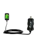 Gomadic Intelligent Compact Car / Auto DC Charger suitable for the Garmin Approach G3 G5 G6 - 2A / 10W power at half the size. Uses Gomadic TipExchang