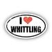 I Love Whittling I Heart Euro Oval Sticker Vinyl 3M Decal 3 In x 5 In