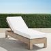 St. Kitts Chaise Lounge in Weathered Teak with Cushions - Boucle Air Blue, Quick Dry - Frontgate