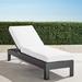 St. Kitts Chaise Lounge with Cushions in Matte Black Aluminum - Moss, Quick Dry - Frontgate